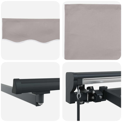 Light Grey and Anthracite 3 x 2.5 m Polyester with PU coating