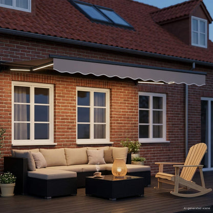 Light Grey and Anthracite 3 x 2.5 m Polyester with PU coating