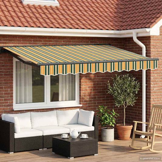 Manual Awning Frame with LEDs 3 x 2.5 m