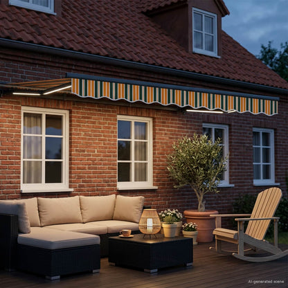 Manual Awning Frame with LEDs 3 x 2.5 m
