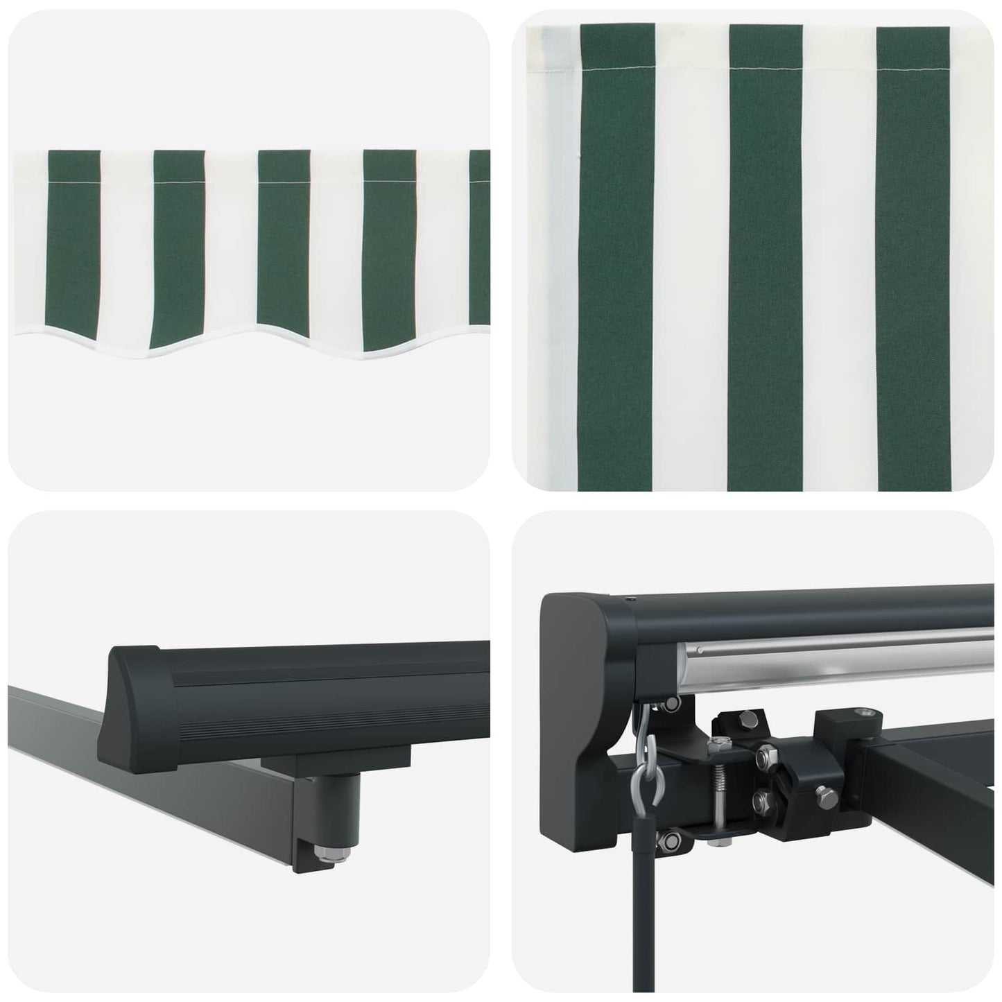 Green, White and Anthracite 3 x 2.5 m Polyester with PU coating