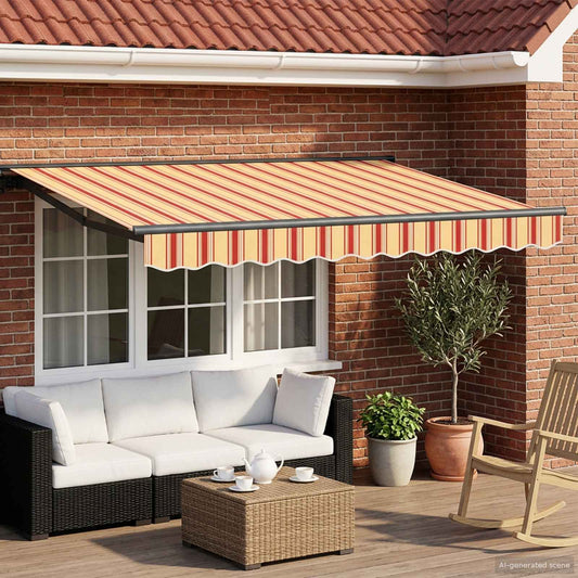Manual Awning Frame with LEDs 3.5 x 2.5 m