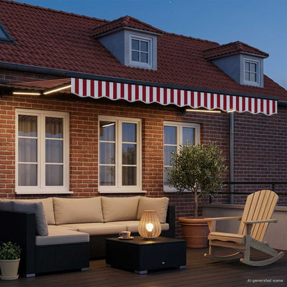 Manual Awning Frame with LEDs 3.5 x 2.5 m