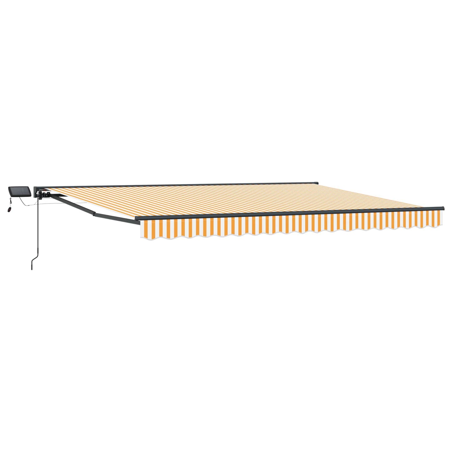 Manual Awning Frame with LEDs 4 x 3 m Polyester with PU coating