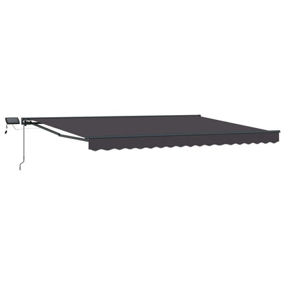 Manual Awning Frame with LEDs Anthracite 4 x 3 m