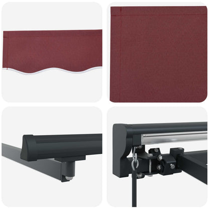 Burgundy and Anthracite 4 x 3 m Polyester with PU coating
