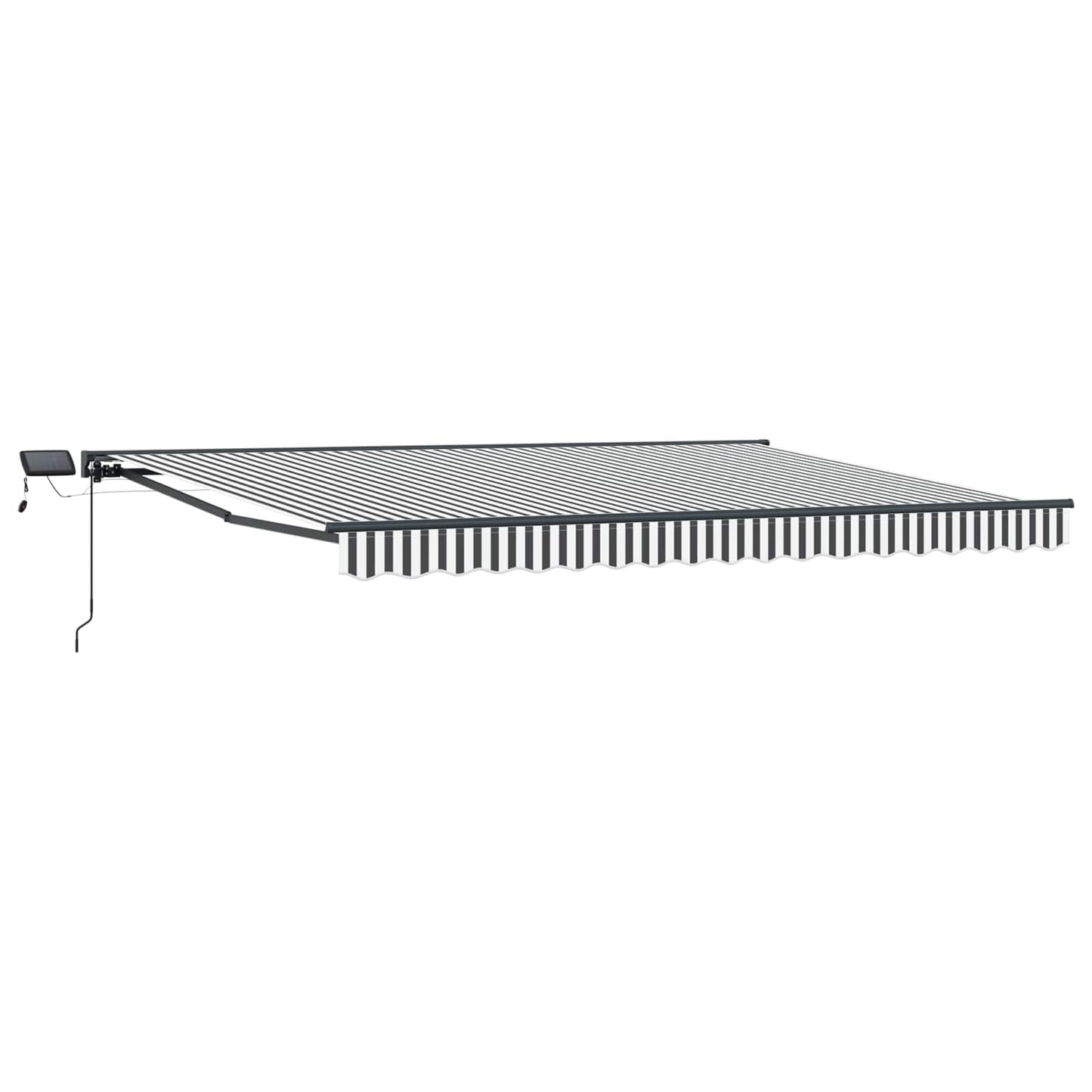 Manual Awning Frame with LEDs Anthracite and White 4 x 3 m
