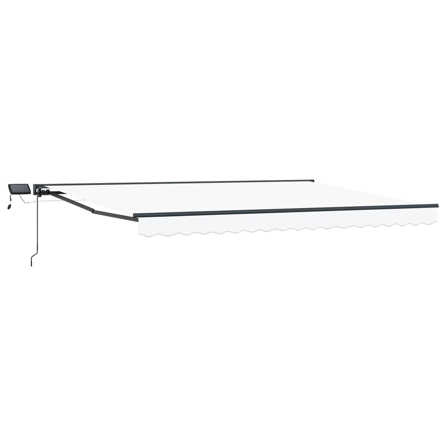 Manual Awning Frame with LEDs White and Anthracite 4 x 3.5 m