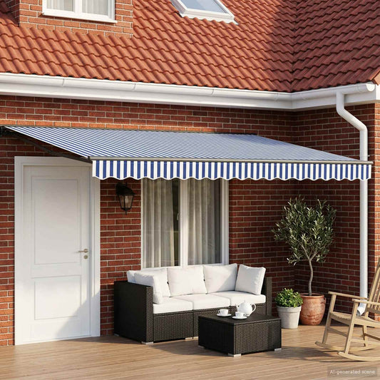 Manual Awning Frame with LEDs 4.5 x 3.5 m