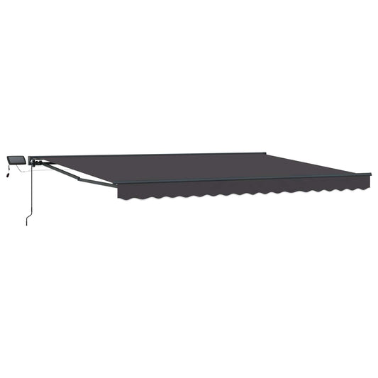Manual Awning Frame with LEDs Anthracite 4.5 x 3.5 m
