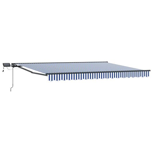 Manual Awning Frame with LEDs 5 x 3 m Polyester with PU coating