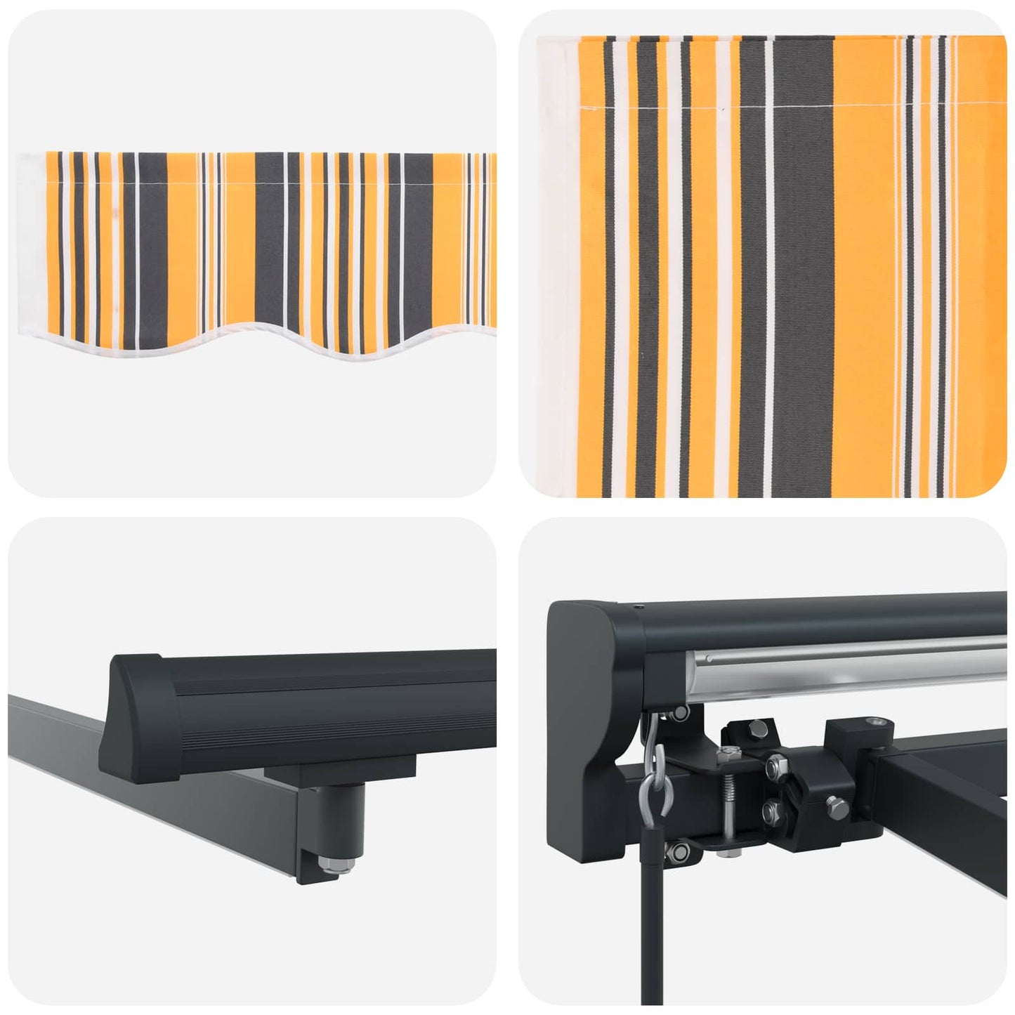 Yellow, Grey and Anthracite 5 x 3 m Polyester with PU coating