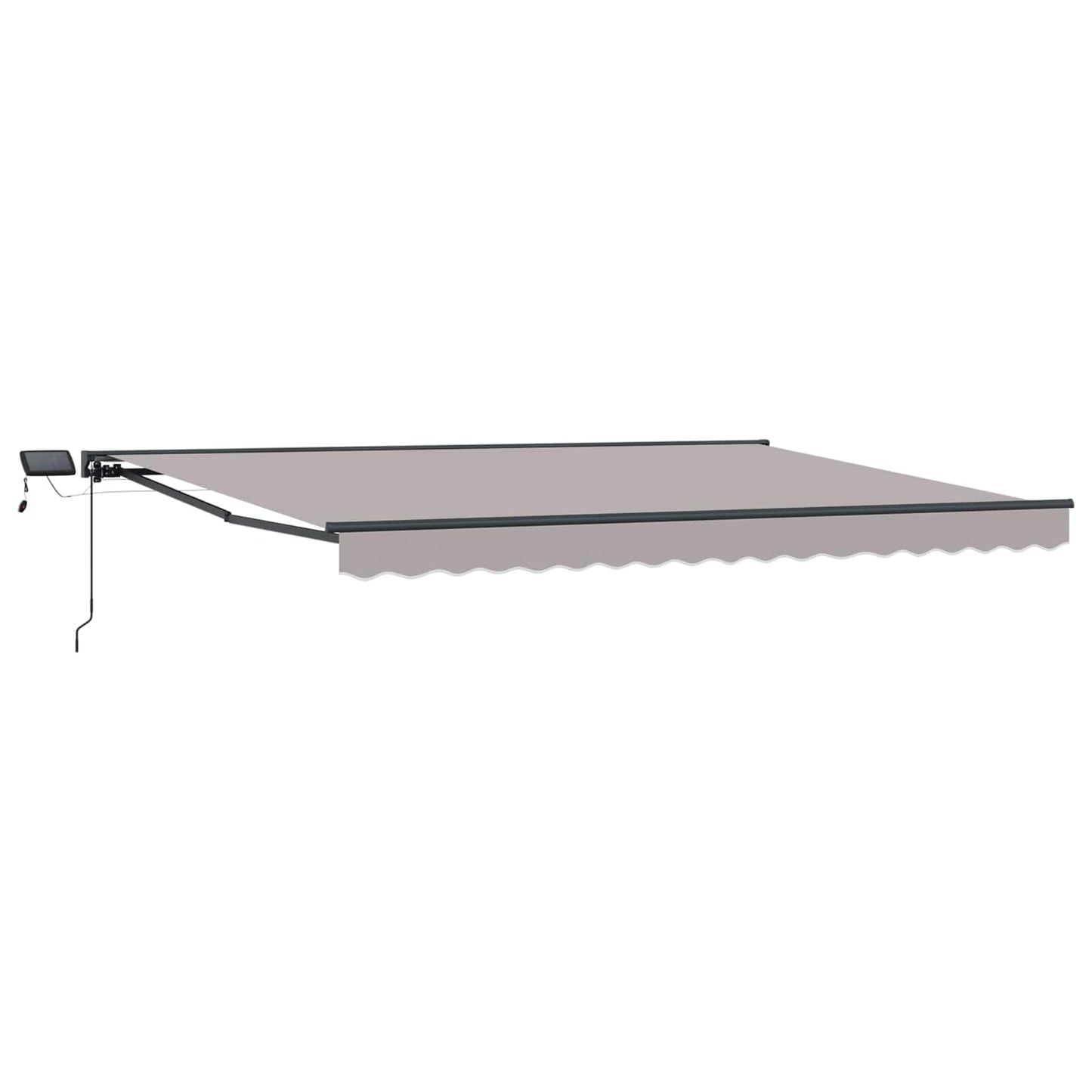 Manual Awning Frame with LEDs Light Grey and Anthracite 5 x 3 m