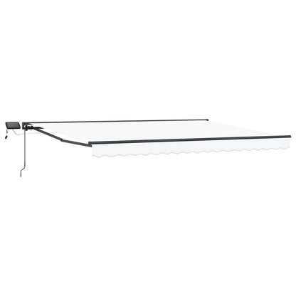 Manual Awning Frame with LEDs White and Anthracite 5 x 3.5 m