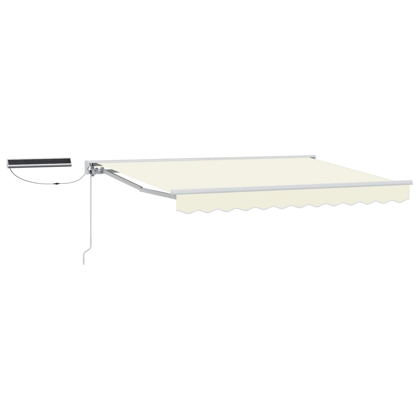 Electric Retractable Awning Cream and White 2.5 x 2 m