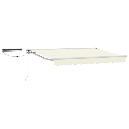 Electric Retractable Awning Cream and White 2.5 x 2 m