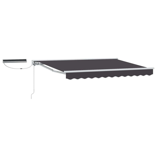 Electric Retractable Awning White and Anthracite 2.5 x 2 m