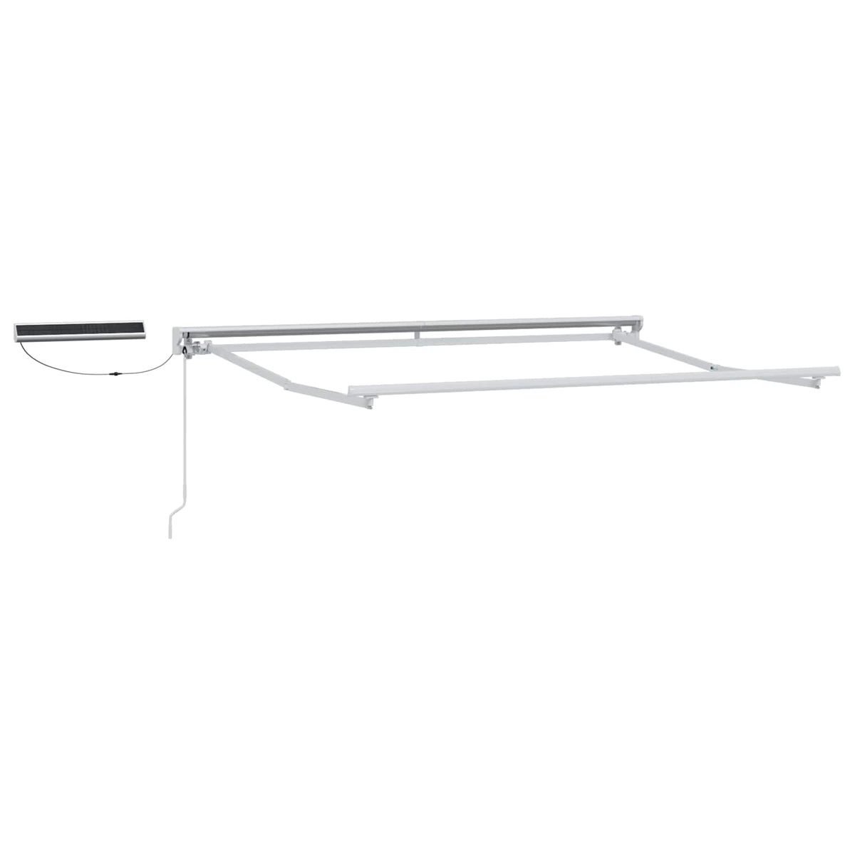 Electric Retractable Awning Burgundy and White 2.5 x 2 m