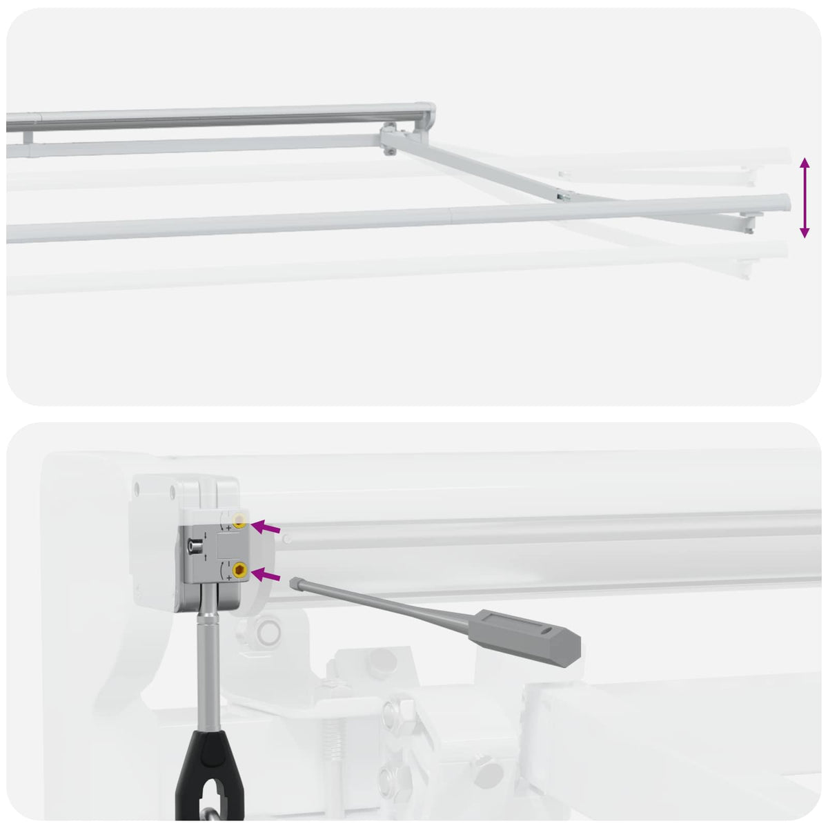 Electric Retractable Awning Burgundy and White 2.5 x 2 m