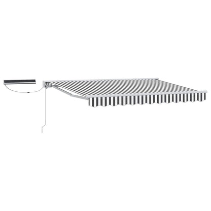 Electric Retractable Awning Anthracite and White 2.5 x 2 m