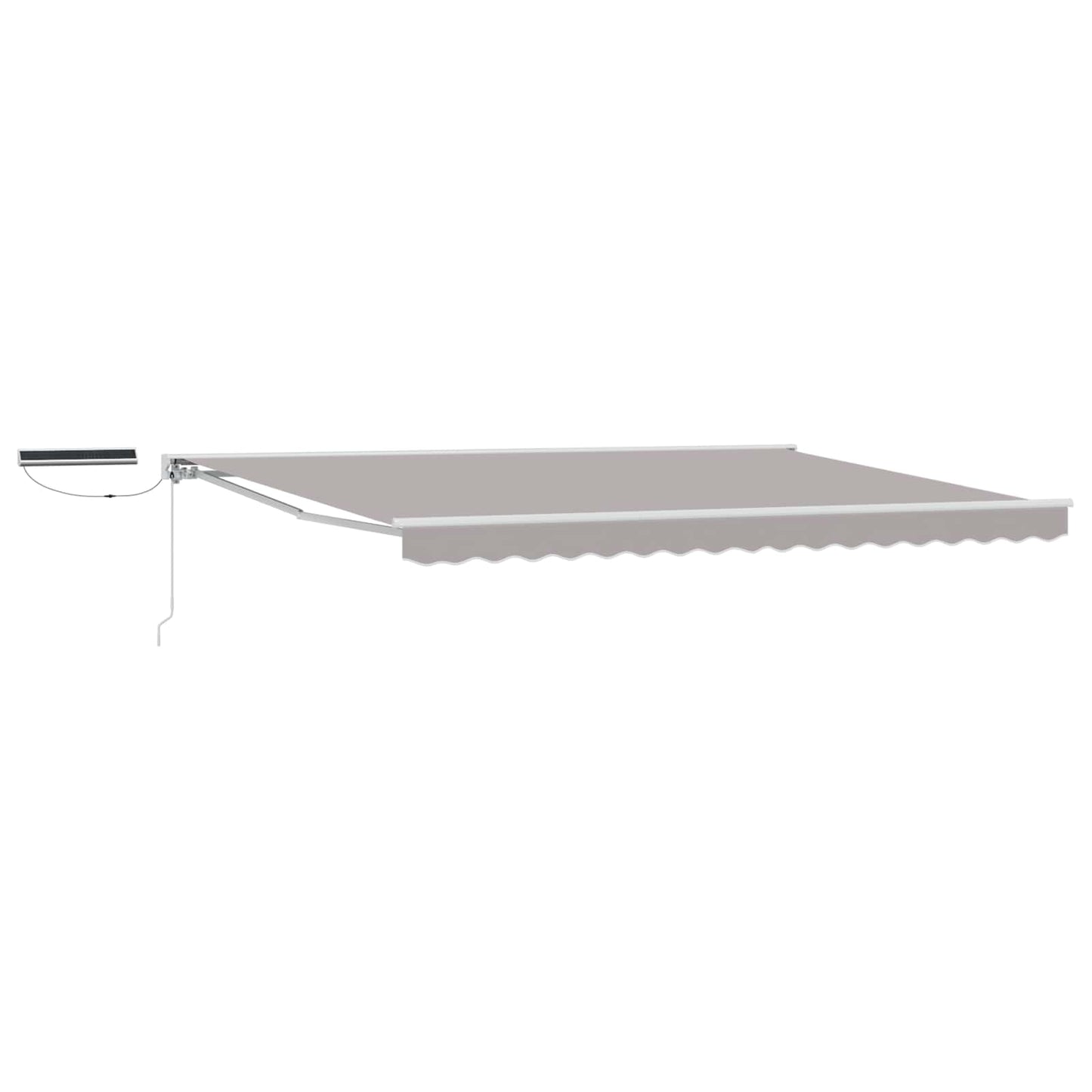 Electric Retractable Awning Light Grey and White 4 x 2 m