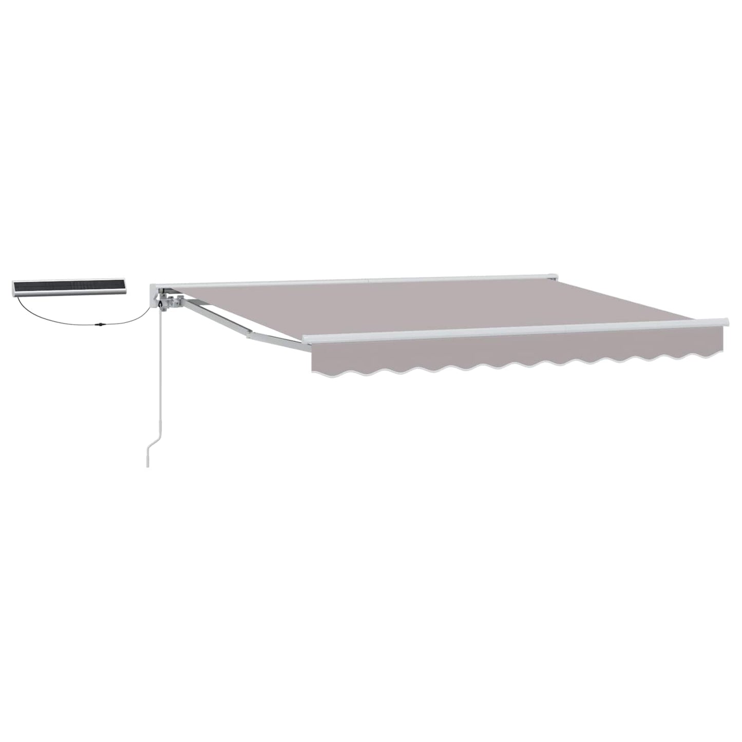 Electric Retractable Awning Light Grey and White 3 x 2.5 m
