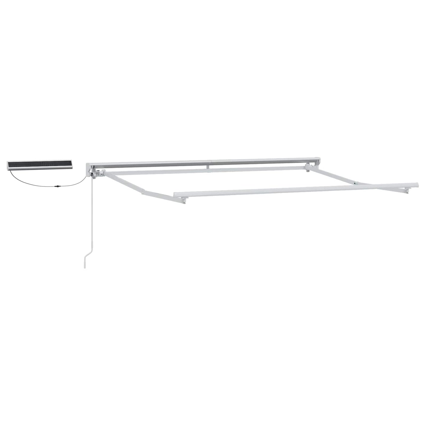 Electric Retractable Awning Light Grey and White 3 x 2.5 m
