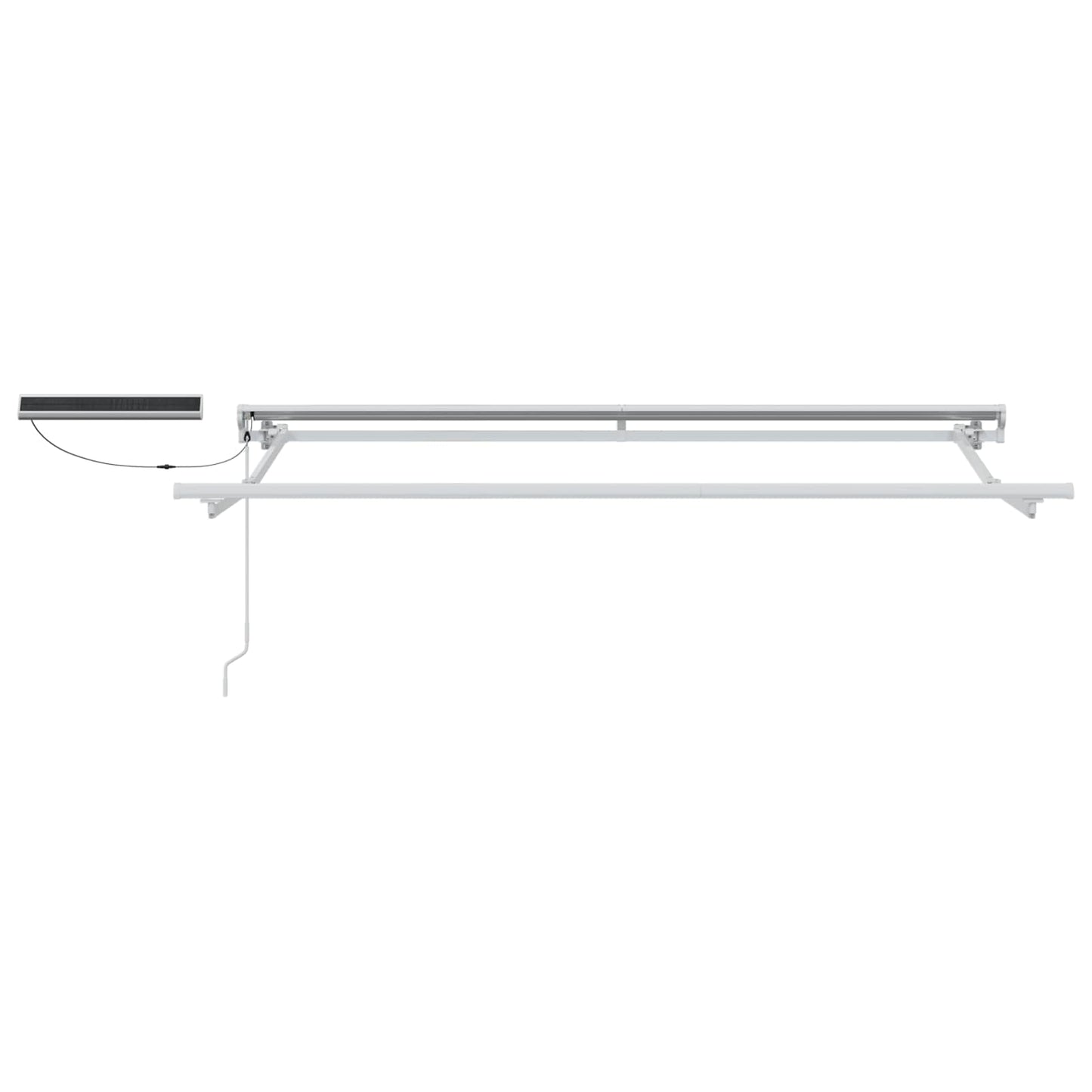 Electric Retractable Awning Light Grey and White 3 x 2.5 m