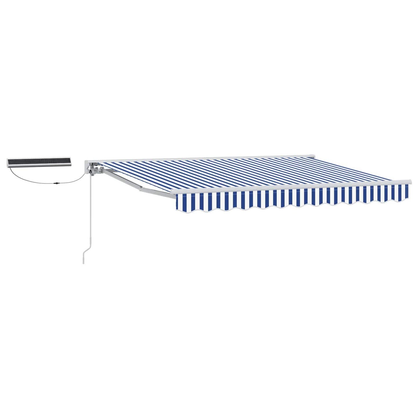Electric Retractable Awning Blue and White 3.5 x 2.5 m