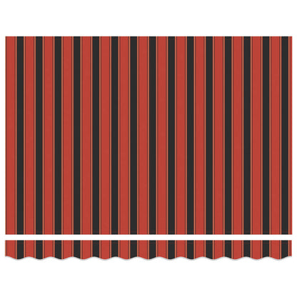 Electric Retractable Awning Orange, Black and White 3.5 x 2.5 m