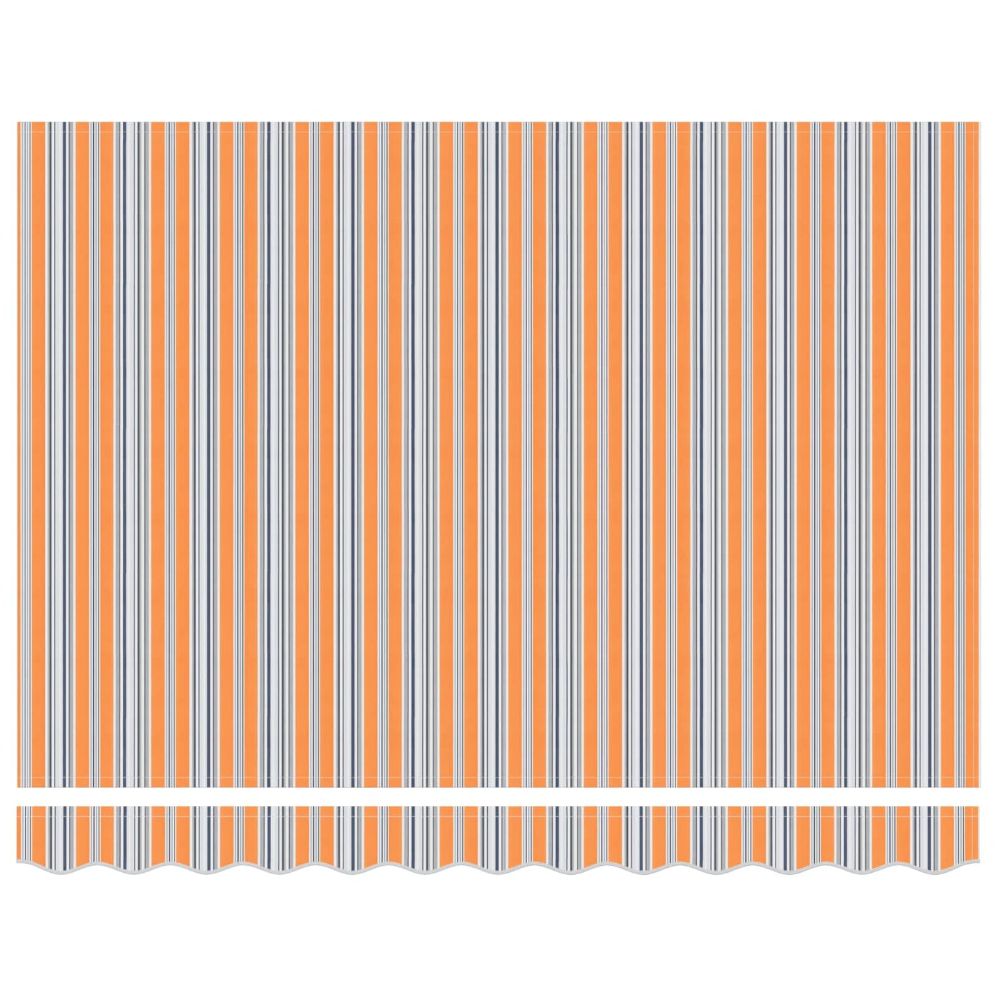 Electric Retractable Awning Blue, Orange and White 3.5 x 2.5 m