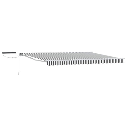 Electric Retractable Awning Anthracite and White 4 x 3 m