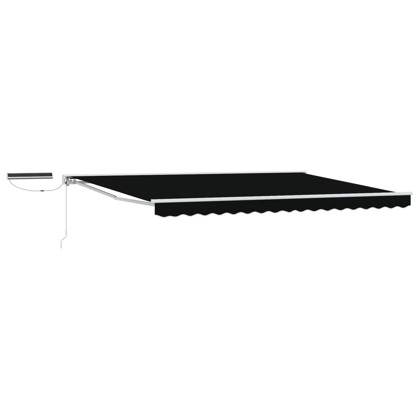 Electric Retractable Awning Black and White 4 x 3 m
