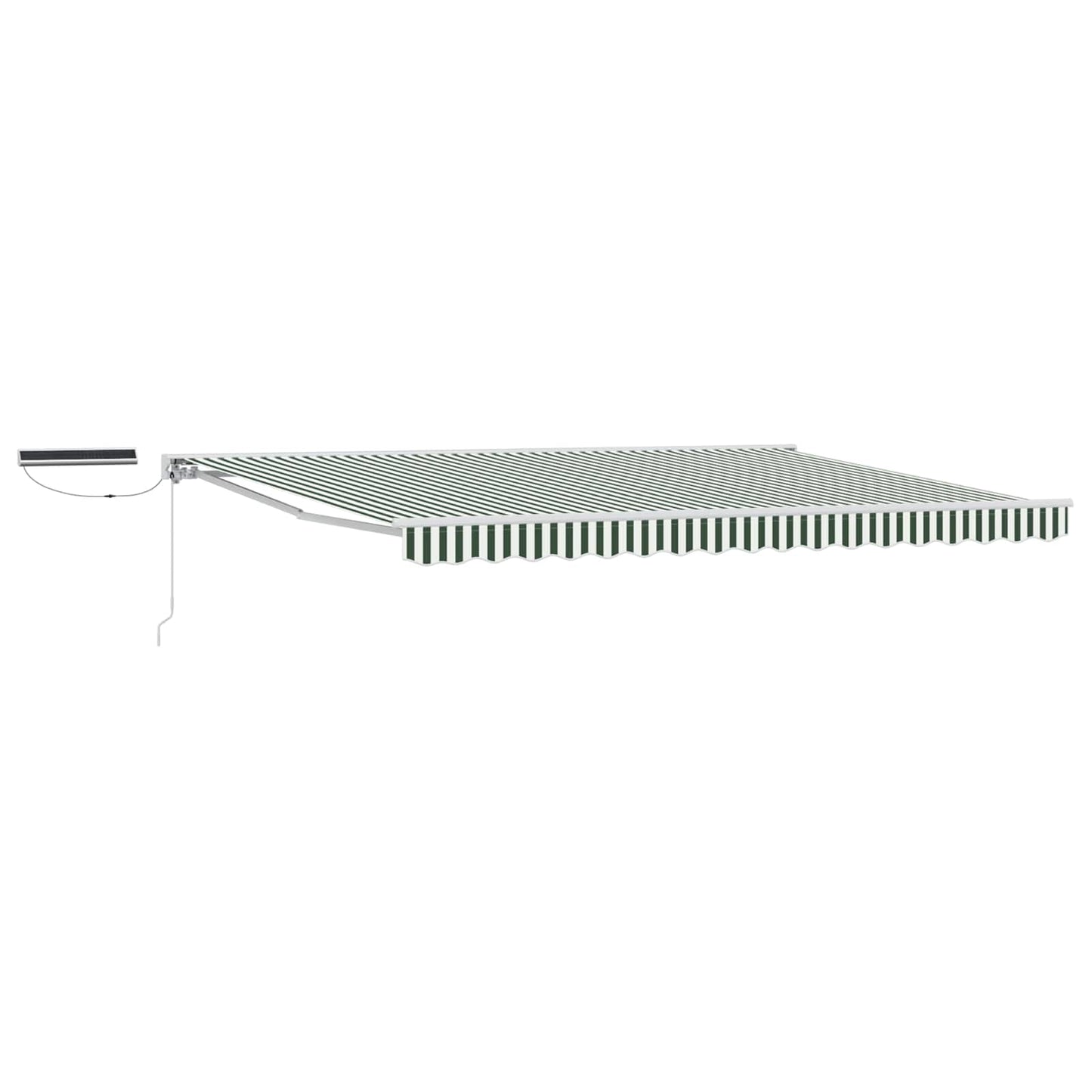 Electric Retractable Awning Green and White 4 x 3 m