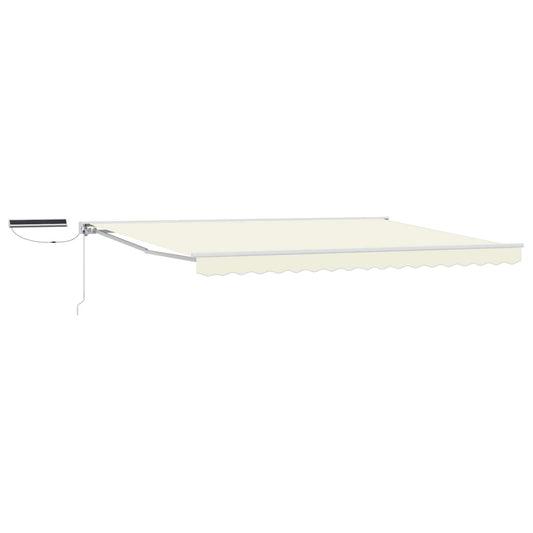 Electric Retractable Awning Cream and White 4.5 x 3.5 m