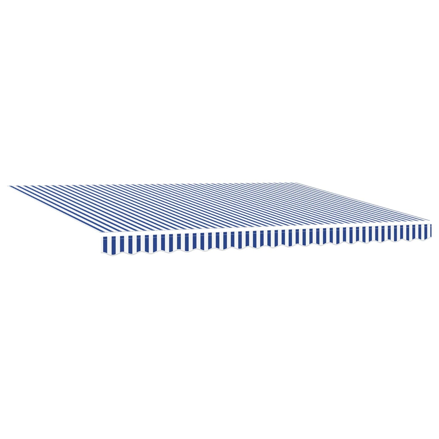 Electric Retractable Awning Blue and White 5 x 3.5 m