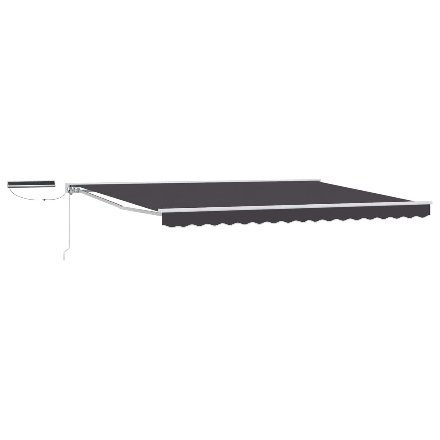 Electric Retractable Awning White and Anthracite 5 x 3.5 m