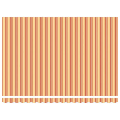 Electric Retractable Awning Yellow, Orange and White 5 x 3.5 m
