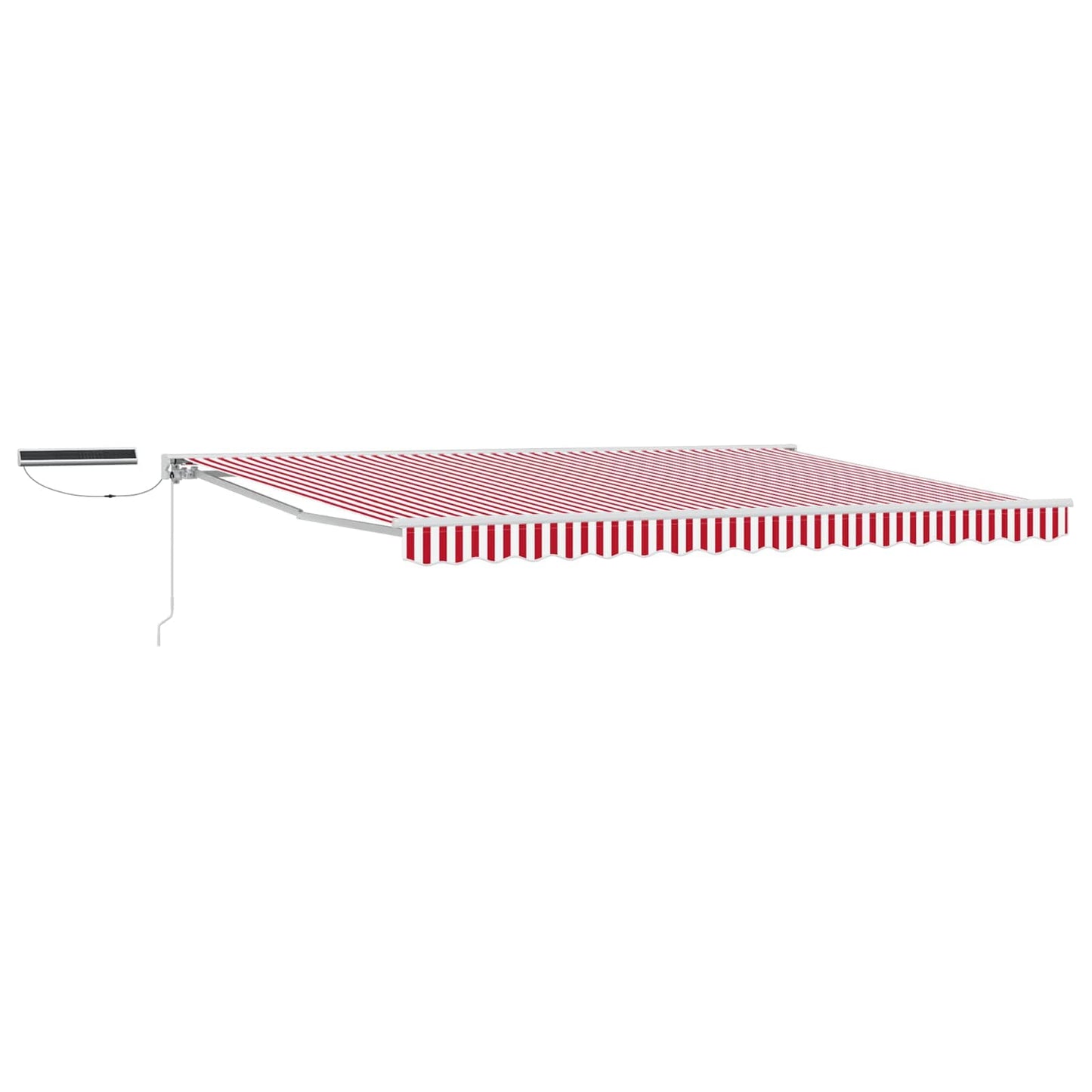 Electric Retractable Awning Red and White 5 x 3.5 m