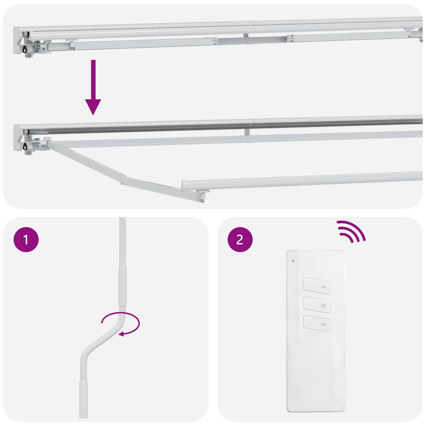 Electric Retractable Awning Red and White 5 x 3.5 m