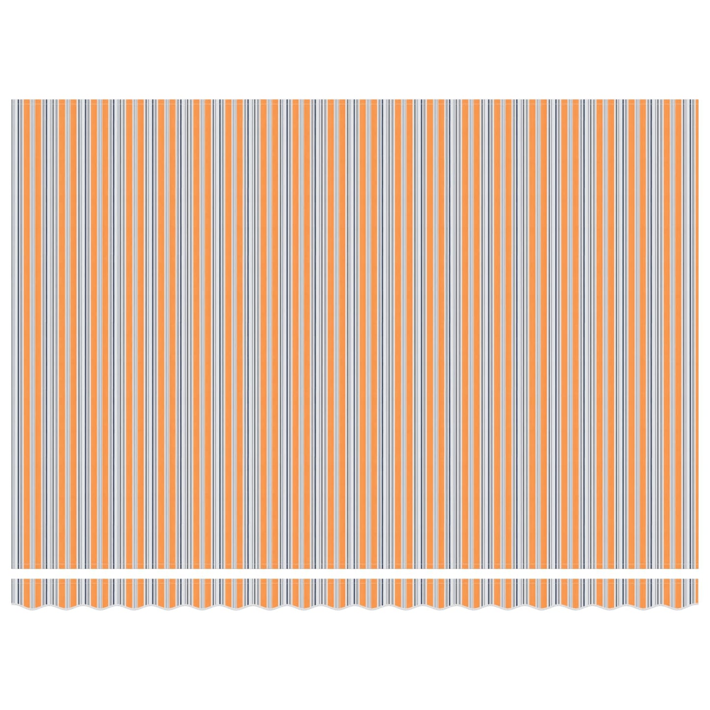 Electric Retractable Awning Blue, Orange and White 5 x 3.5 m