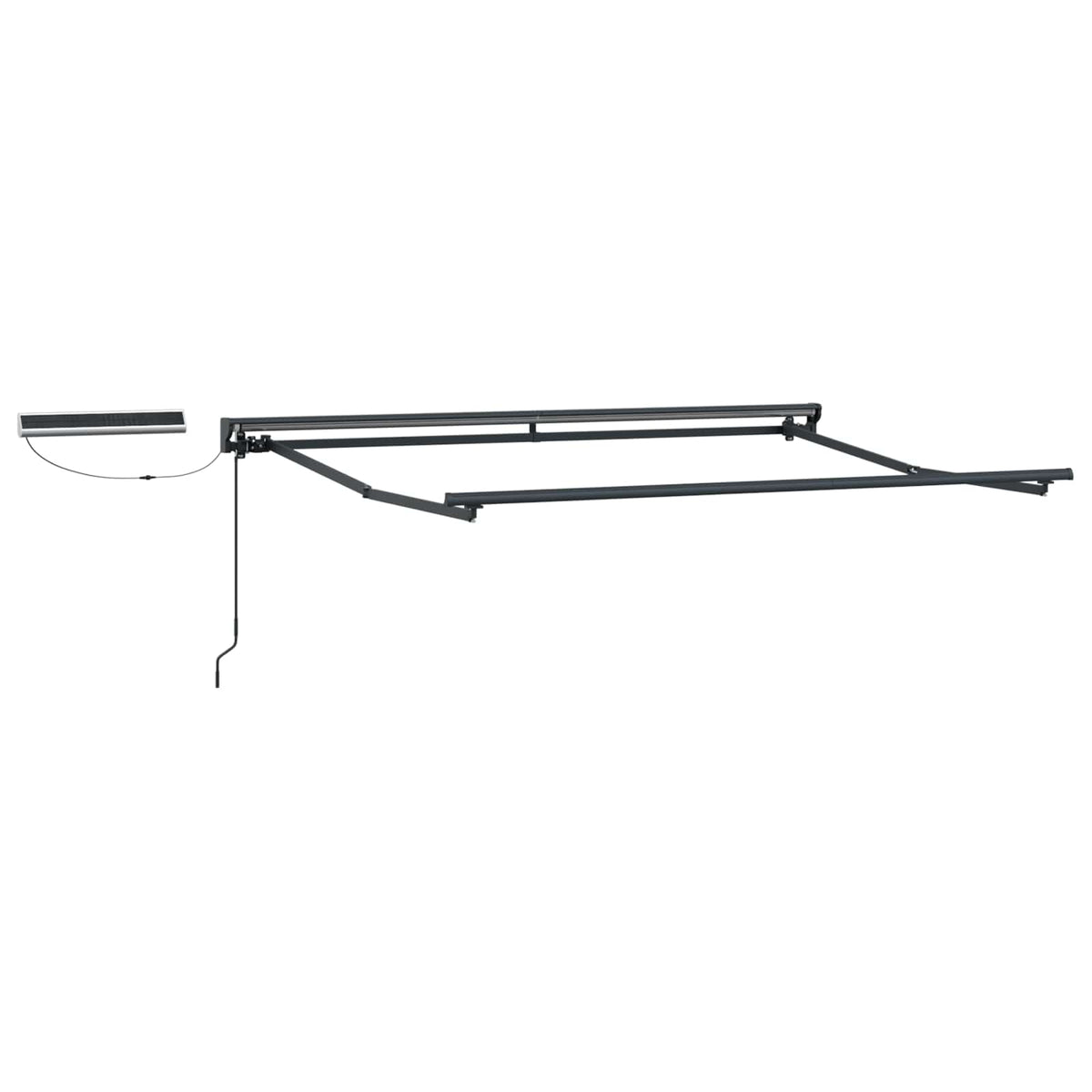 Electric Retractable Awning Burgundy and Anthracite 2.5 x 2 m