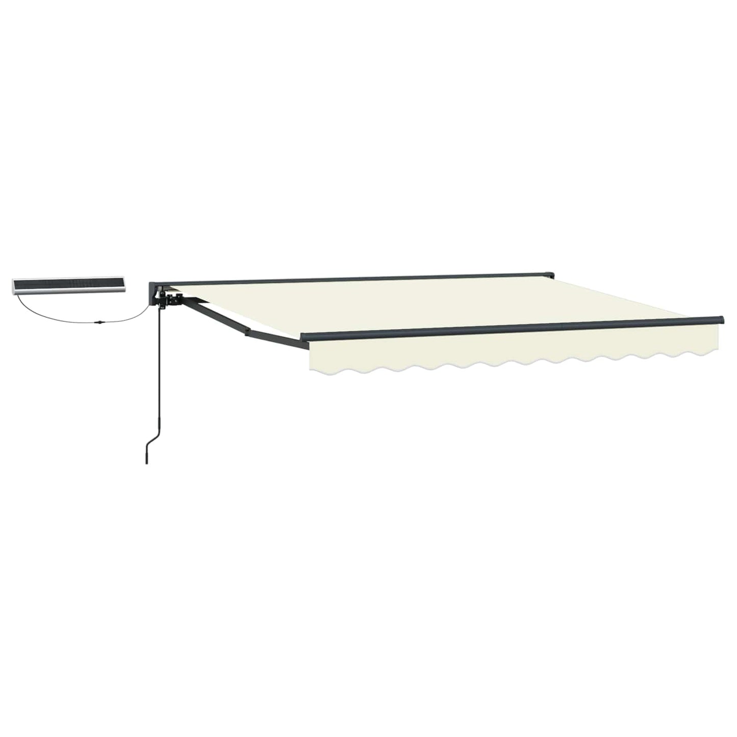 Electric Retractable Awning Cream and Anthracite 3.5 x 2 m