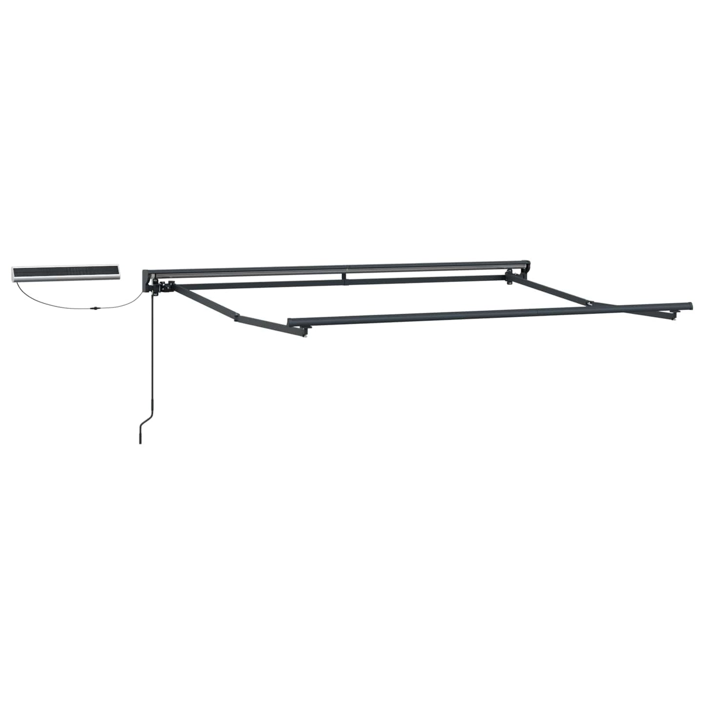Electric Retractable Awning Beige and Anthracite 3.5 x 2 m