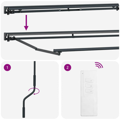 Electric Retractable Awning Beige and Anthracite 3.5 x 2 m