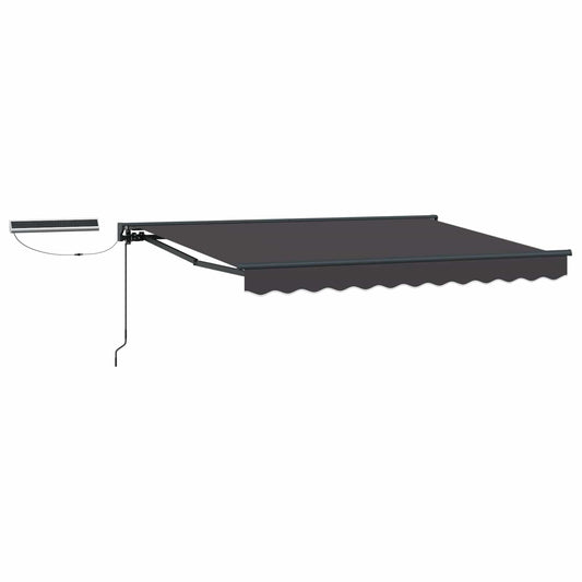 Electric Retractable Awning Anthracite 3 x 2.5 m