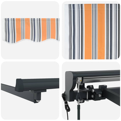 Electric Retractable Awning 3 x 2.5 m Polyester with PU coating