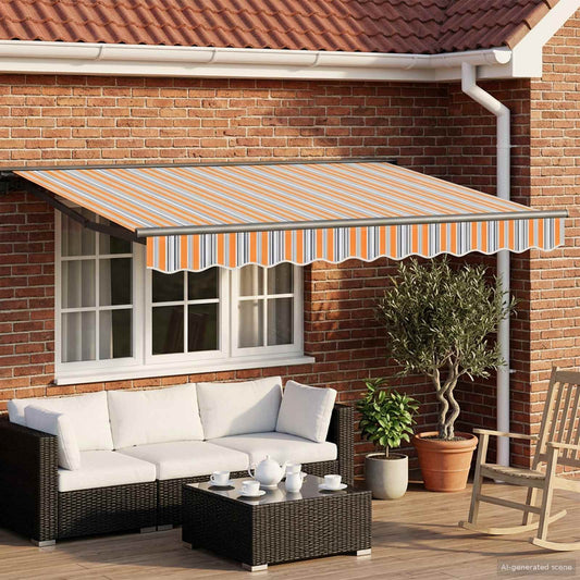 Electric Retractable Awning 3 x 2.5 m Polyester with PU coating