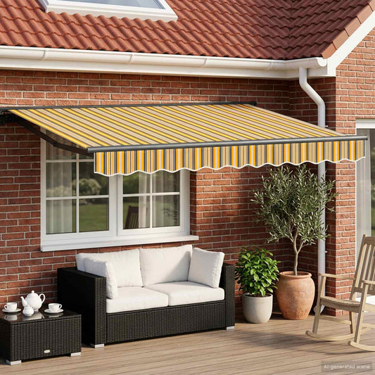 Electric Retractable Awning 3 x 2.5 m Polyester with PU coating