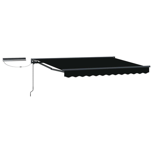 Electric Retractable Awning Black and Anthracite 3.5 x 2.5 m